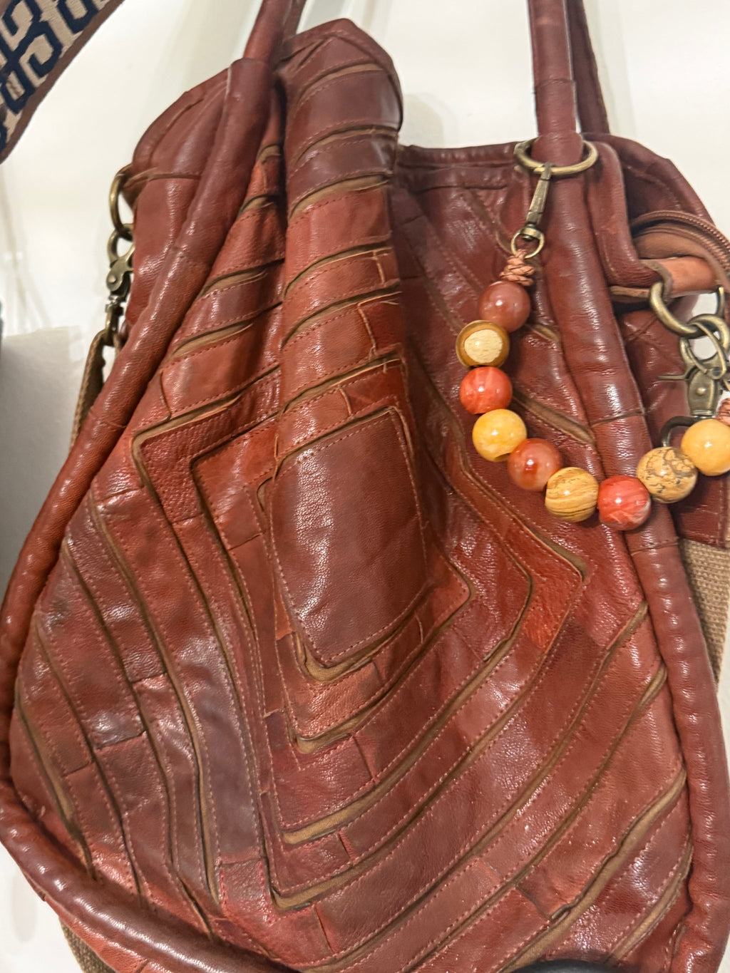 The biggies bag charm semiprecious stone boho chic