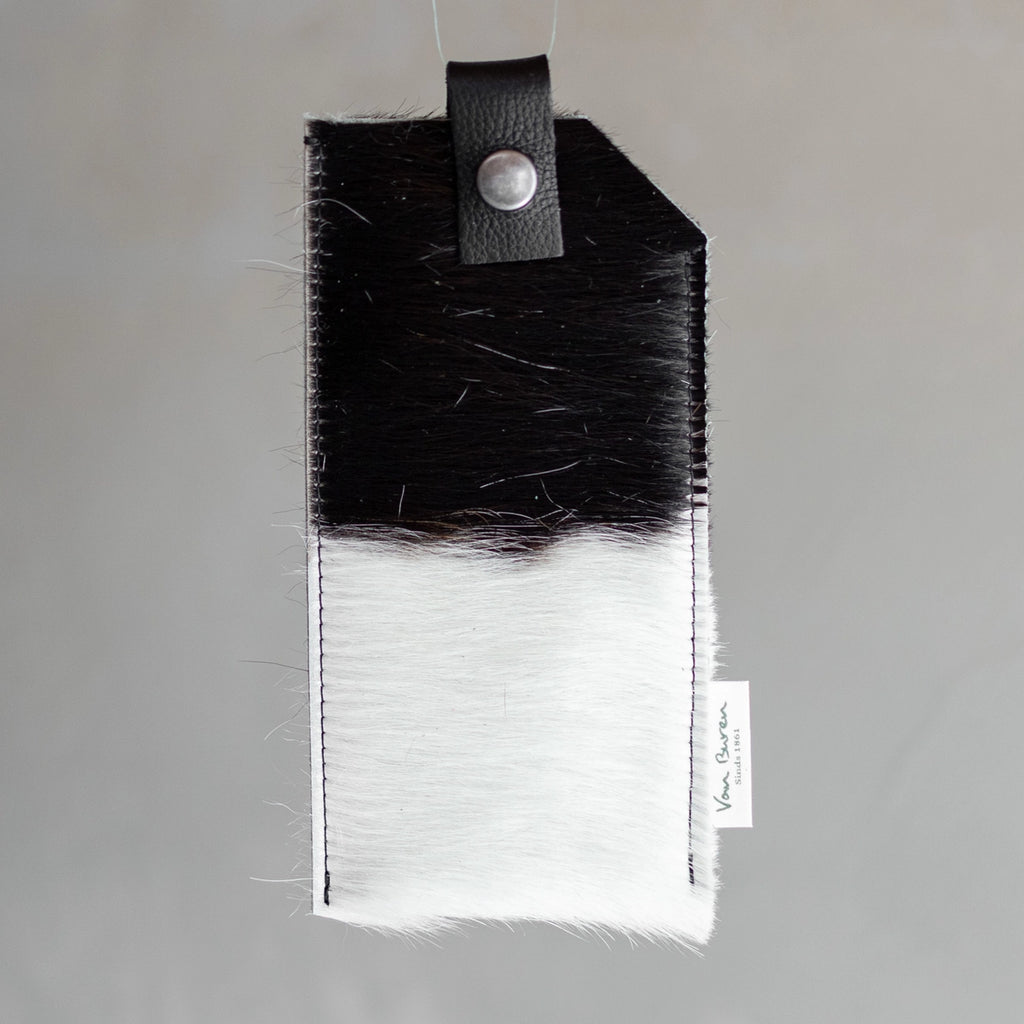 Snap Closure Glass Case Sunnies Cowhide Hair Leather  accessory