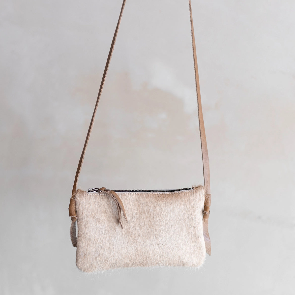 Clutch Crossboday Cowhide Hair Leather  bag purse