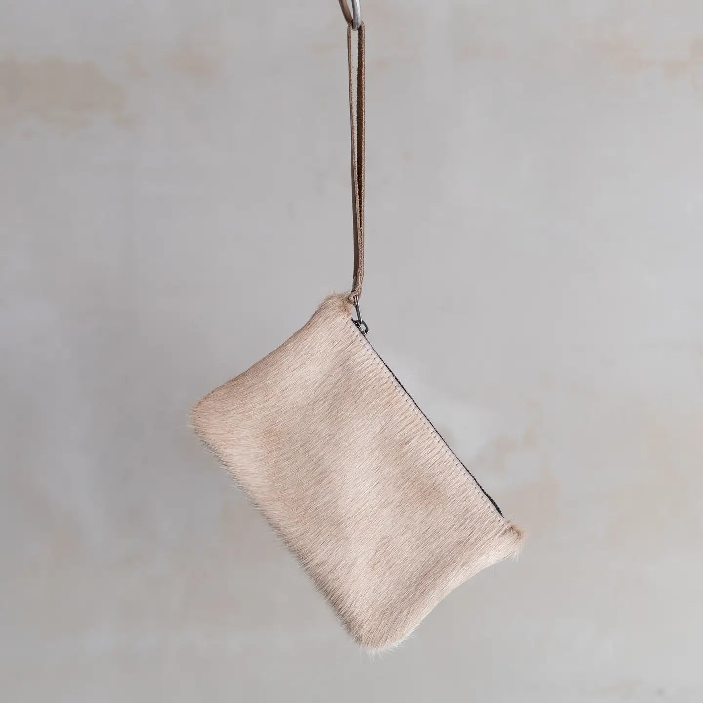 Clutch Wristlet Cowhide Hair Leather bag purse