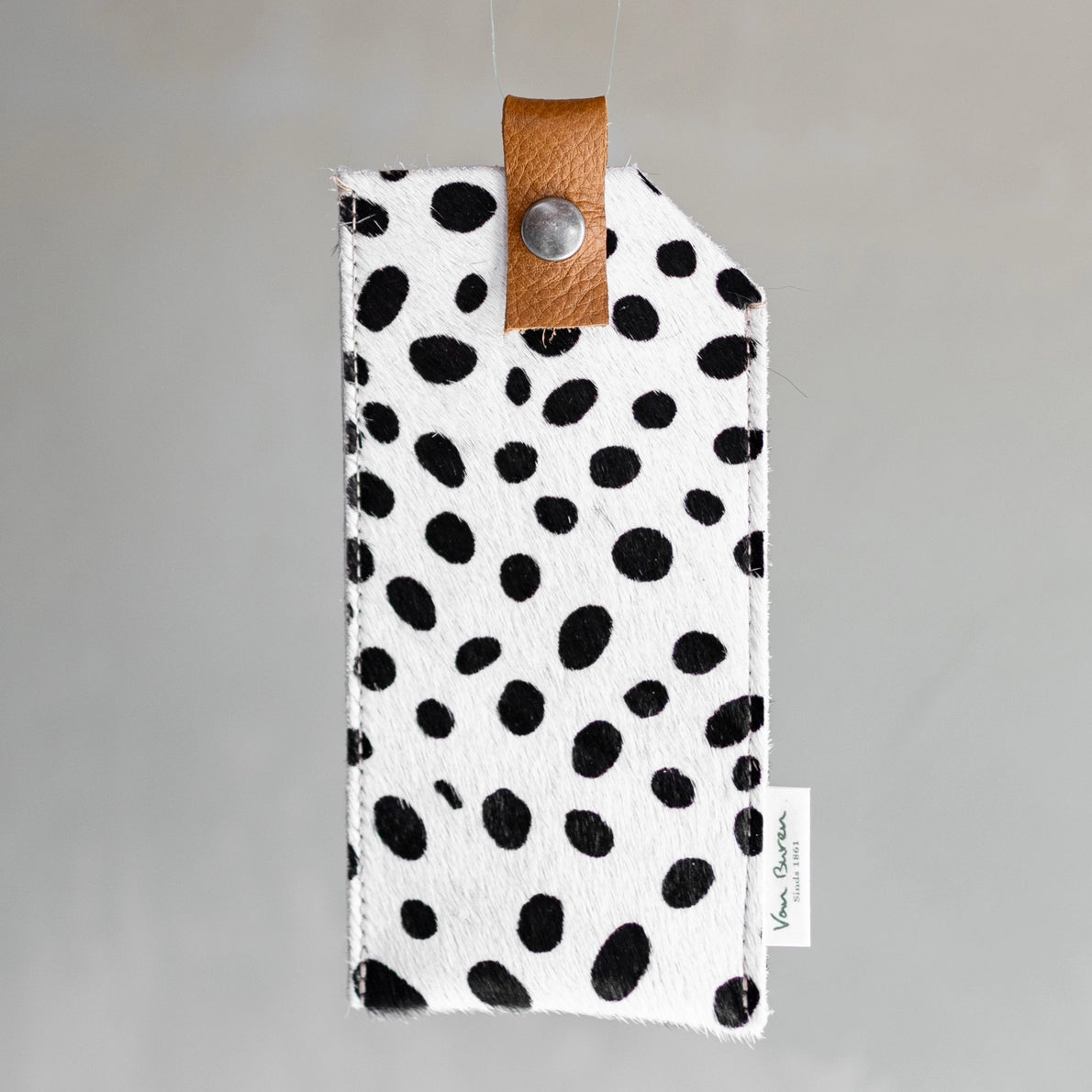 Snap Closure Glass Case Sunnies Cowhide Hair Leather  accessory