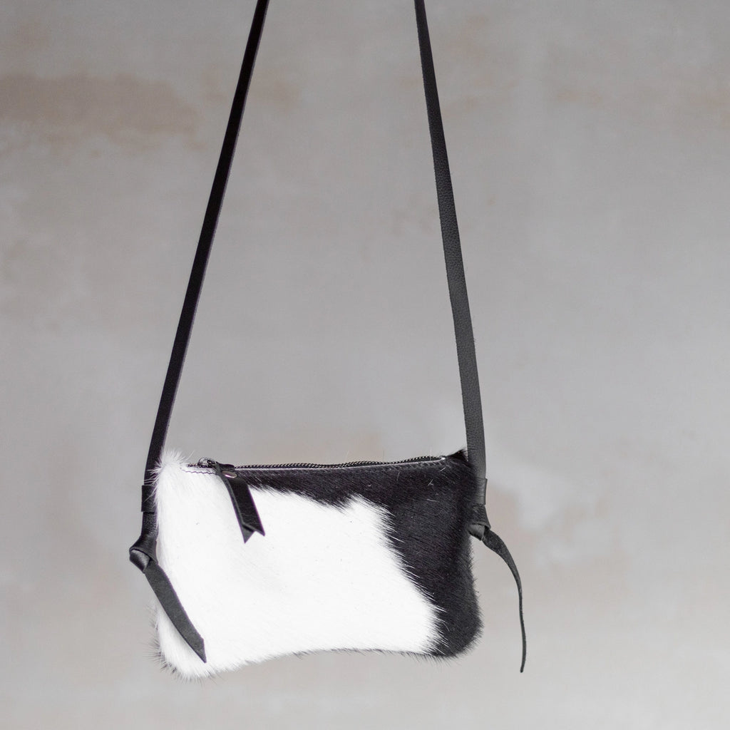 Clutch Crossboday Cowhide Hair Leather  bag purse
