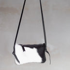 Clutch Crossboday Cowhide Hair Leather  bag purse
