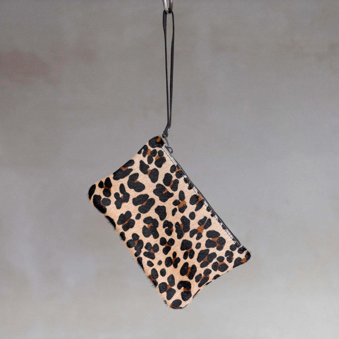 Clutch Wristlet Cowhide Hair Leather bag purse