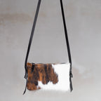 Clutch Crossboday Cowhide Hair Leather  bag purse