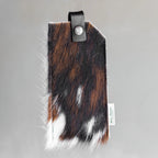 Snap Closure Glass Case Sunnies Cowhide Hair Leather  accessory